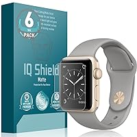 IQShield Matte Screen Protector Compatible with Apple Watch Series 2 (38mm)(6-Pack) Anti-Glare Anti-Bubble TPU Film