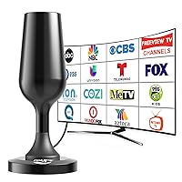 Digital TV Antenna for Smart Tv Indoor, 2024 Newest Digital Antenna for Tv Without Cable with Strong Magnetic Base,Smart Tv Antenna for Free Local Channels
