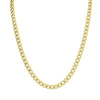 14K Yellow Gold Filled 5.8MM Curb Link Chain with Lobster Clasp