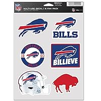 WinCraft NFL Decal Sticker Multi Use 6 Set 19x14cm Buffalo Bills