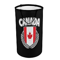Maple Leaf Canada Flag Funny Laundry Hamper Large Laundry Basket with Handle Dirty Clothes Storage Basket for Bathroom Living Room
