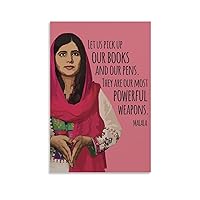 Malala Yousafzai Poster Malala Yousafzai Quote Art Poster (14) Canvas Painting Wall Art Poster for Bedroom Living Room Decor 16x24inch(40x60cm) Unframe-style