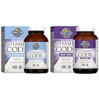 Multivitamin for Men - Vitamin Code 50 & Zinc Supplements 30mg High Potency Raw Zinc and Vitamin C Multimineral Supplement