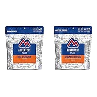 Mountain House Rice & Chicken + Chicken Teriyaki with Rice | Freeze Dried Backpacking & Camping Food | 2 Servings Each | Gluten-Free