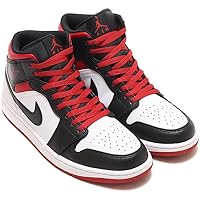 Nike DQ8426-106 Air Jordan 1 Mid Air Jordan 1 MID White/Black/Gym Red, 10.0 inches (25.5 cm), white/black/gym red
