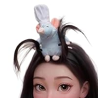 YUVARAJ Women Cute Mouse Cartoon Animal Remy Ratatouille Plush Toy Headbands Cosplay Props Halloween Costume Headwear