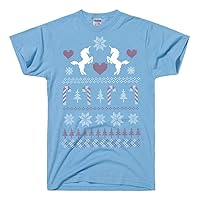 Men's Ugly Christmas Sweater Unicorn Love T-Shirt T-Shirt