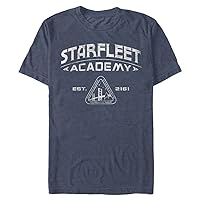 Fifth Sun Star Trek: Multiple Franchise Starfleet Academics Men's Tops Short Sleeve Tee Shirt