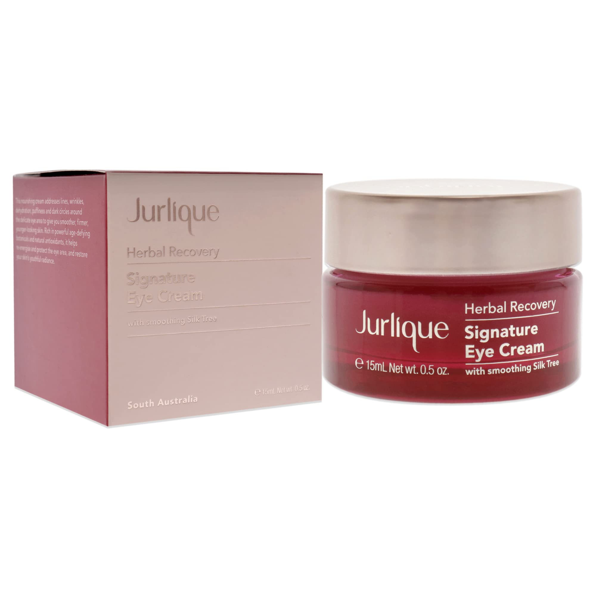 Jurlique Herbal Recovery Signature Eye Cream, Deep Hydration For Lines, Wrinkles, Dark Circles and Puffiness, 0.5 Oz.