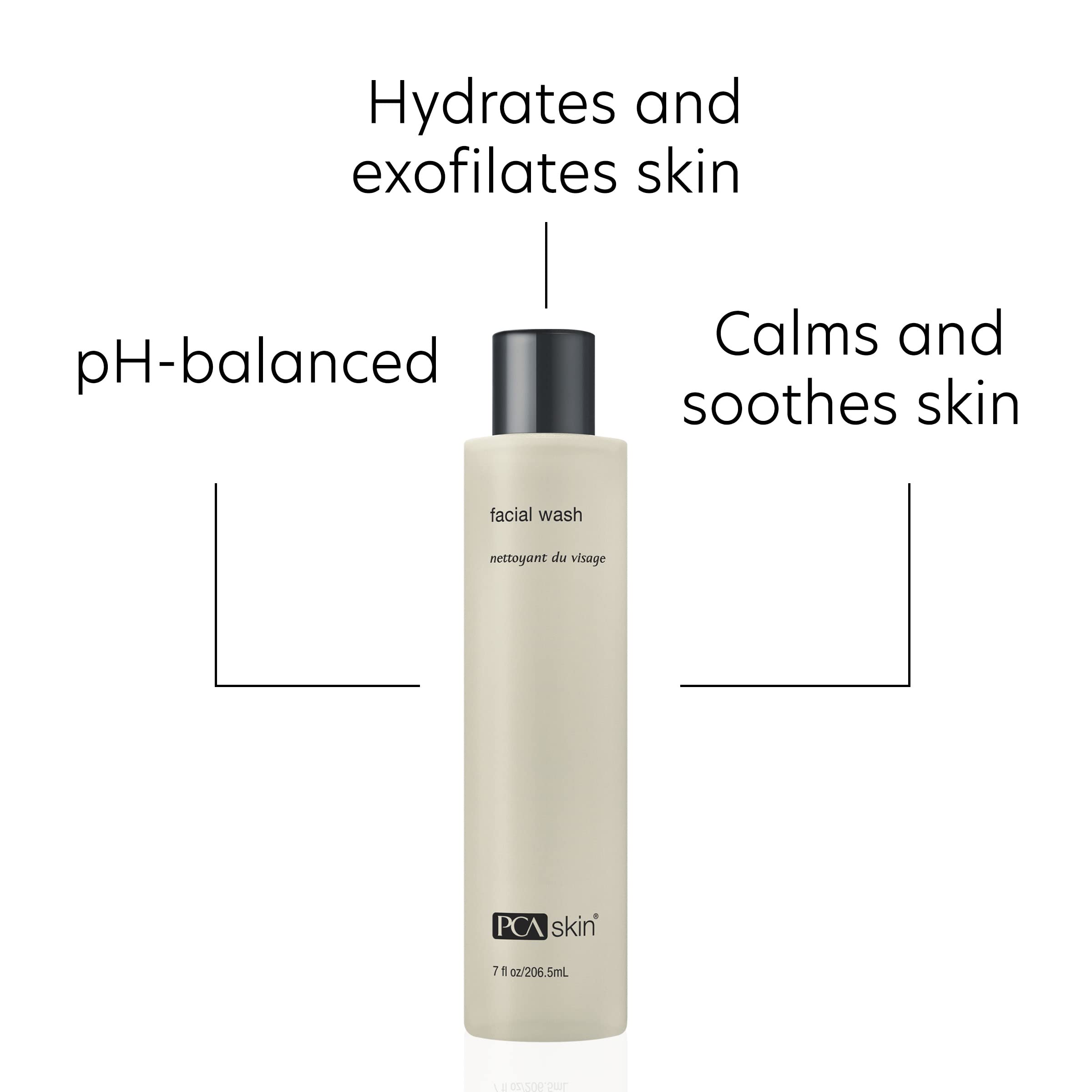 PCA SKIN Gentle Hydrating Facial Wash, Foaming Face Wash, Removes Makeup and Hydrates and Purifies Skin, Good for Sensitive, Combination, and Normal Skin, Hydrating Face Wash, 7 oz Bottle