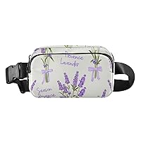 Lavender Flowers Belt Bag for Women Men Water Proof Waist Bag with Adjustable Shoulder Tear Resistant Fashion Waist Packs for Travel