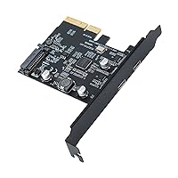 1PC PCI-E 4X PCI-Express to USB 3.2 Gen2 Type C Port Expansion Card Asm3142 Chip 10Gbps Support PCi-E X16 1PC PCI-E 4X PCI-Express to USB 3.2 Gen2 Type C Port Expansion Card Asm3142