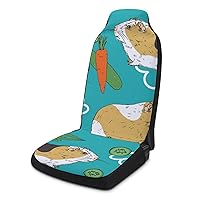 Cute Cartoon Guinea Pig Car Seat Covers Universal Seat Protective Covers Car Interior Accessory for Most Cars 1PCS