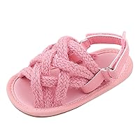Summer Children Infant Toddler Shoes Girls Sandals Flat Bottom Lightweight Li Linen Woven Toddler Size 13 Girls Shoes