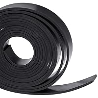 TORRAMI Solid Neoprene Rubber Strips Roll 1/8 (.125) inch Thick X 1 inch Wide X 10 Feet, for DIY Weather Stripping, Gasket, Seal