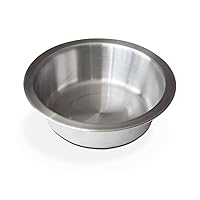 PetFusion Premium 304 Food Grade Stainless Steel Dog & Cat Bowls. Cat Bowls Shallow & Wide for Relief of Whisker Fatigue, Silver, 24-Ounce (PF-SB2)