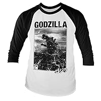 Godzilla Officially Licensed Vintage 3/4 Sleeve T-Shirt
