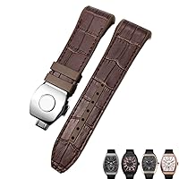 For Franck Muller Watch Band 28mm Cowhide Silicone Watch Strap Nylon Rubber Folding Buckle Watch Bands For Men Bracelet