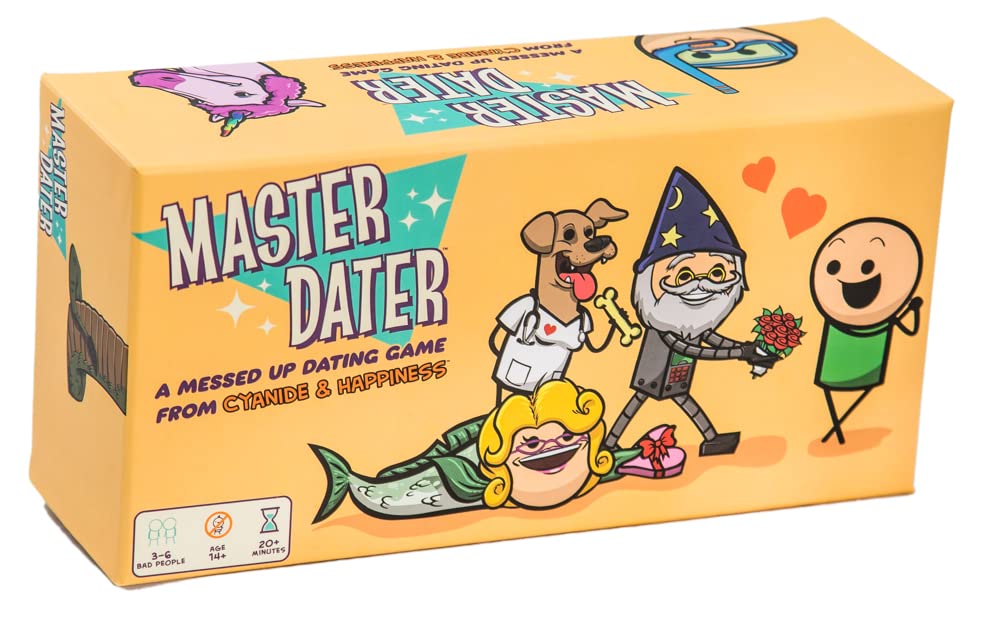 Master Dater by Cyanide & Happiness - a Mixed up Dating Party Game for 3-8 Players, Card Game for Parties