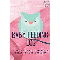 Baby Feeding Log: A Daily Log Book for Moms to Track Their Baby Girls Breastfeeding and Bottle Feeding Schedule - Monitor How Much Baby has Been ... with Place for Notes - Helpful for New Moms