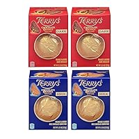 Terry's Chocolate Orange 4-Pack Bundle - 2 Pack Milk Chocolate Orange, 2 Pack Dark Chocolate Orange - Share the joy of Premium Quality Treats for Special Moment - 5.53oz Each - orange chocolate ball