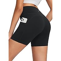 BALEAF Women's Workout Shorts Light Compression High Waisted Yoga Spandex Volleyball Biker Shorts 3 Pockets