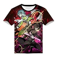 Anime Sword Art Online Kirito SAO 3D Printed T-Shirt Adult Cosplay Funny Short Sleeve Tee Tops