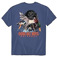 Lab and Mallard Good Ole Boys Hunting Dog Mans Best Friend with Waterfowl Short Sleeve Mens Graphic T-Shirt