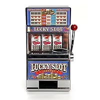 Mini Slot Machine Toy, Mini Lucky Slot Machine Coin Bank, Creative Educational Nostalgia Toys for Kids Adults