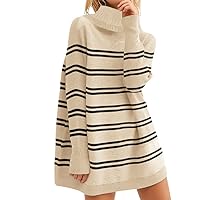 ETCYY NEW Womens Turtleneck Oversized Sweaters Fall Long Sleeve Casual Pullover Sweater Knit Tops