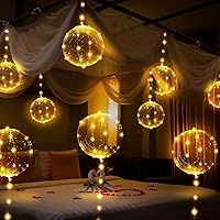 22PCS Luminous Balloons 20 Inch Bobo Helium Balloon with 2M String Lights Up Balloon for Wedding Party Decoration