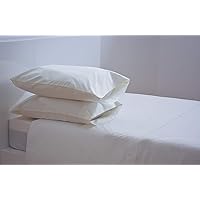Down Etc Luxury Hotel Bedding 4-Pieces Classic Fresh Collection 100% Cotton Sateen 300 Thread Count Sheet Set with Pillowcases, King Size, Crisp White