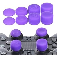 Pack of 8 pcs Analog Controller Gamepad Raised Antislip Thumb Stick Grips Thumbsticks Joystick Cap Cover for PS5, PS4, PS3, Switch Pro, Xbox one, Xbox 360, PS2 Controller (Purple)