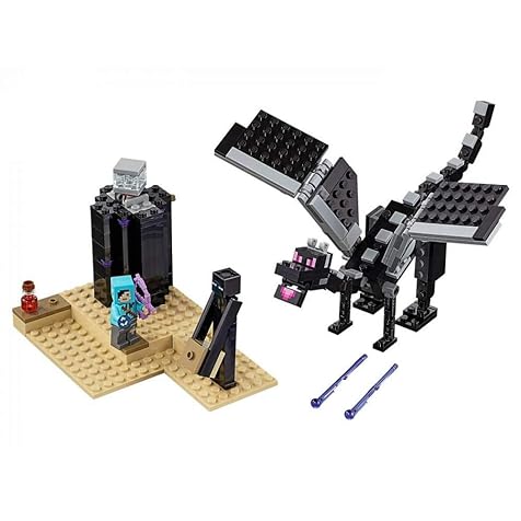 Minecraft The End Battle 21151 Ender Dragon Building Kit Includes Dragon Slayer and Enderman Toy Figures for Dragon Fighting Adventures (222 Pieces) LEGO Minecraft The End Battle 21151 Ender Dragon Building Kit Includes Dragon Slayer and Enderman Toy Figures for Dragon Fighting Adventures (222 Pieces)