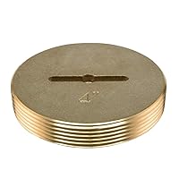Eastman 4 Inch Slotted Brass Cleanout Plug, 42004