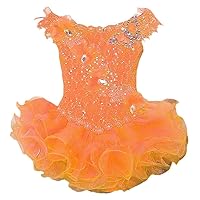 Little Baby Girls' Beaded Lace Newborn Toddler Custom Made Tutu First Pageant Infant Cupcake Dresses
