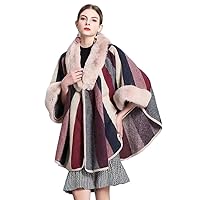 Autumn Winter Women Overcoat Cloak Shawl Jacket Cape Knitted Cardigan Coats