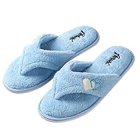 Roxie Spa Flip Flop Slippers for Women, Girls Fuzzy Open Toe Breathable House Slippers
