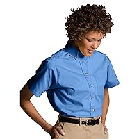 Ed Garments Women's Button Down Collar Poplin Shirt, FRENCH BLUE, XX-Small