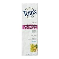 Natural Fluoride-Free Antiplaque & Whitening Toothpaste, Fennel 5.50 oz (Pack of 6)