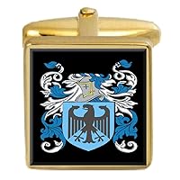 Shapley England Family Crest Surname Coat Of Arms Gold Cufflinks Engraved Box