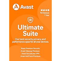 Avast Ultimate 2024 | Antivirus+Cleaner+VPN | 10 Devices, 1 Year [PC/Mac/Mobile Download]