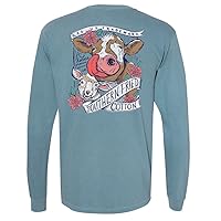 Homegrown Apparel Cowlick Kisses Cow Lick Unisex Long Sleeve T-Shirt