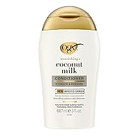 OGX Nourishing + Coconut Milk Moisturizing Conditioner, Hydrating & Restoring Conditioner Moisturizes for Soft Hair After the First Use, Travel Size, TSA-Compliant, 3 fl. oz