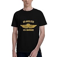 2nd Anglico Men's Short Sleeve T-Shirts Casual Top Tee