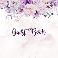 Elegant Lavender Floral Guest Book: Elegant Lavender Floral Guest Book with Gift Log for Birthday Parties, Family Occasions, and Corporate Events