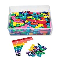 hand2mind Plastic Rainbow Fraction Tiles, Montessori Math Materials, Fraction Manipulatives, Unit Fraction, Fraction Bars Math Manipulatives, Fraction Games, Homeschool Supplies (15 Sets of 51 Pieces)