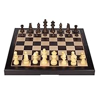 XXSLY Chess Game Wooden Magnetic Chess Set 13”x13”with Folding Wooden Chess Set Chess Board High-Grade International Chess Set for Children's International Chess Gift (Color : Chess Set)