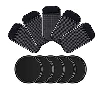 10pack Removable Silicone Sticky Anti-Slip Gel Pads Magic Gel Mat Stick to Car Dashboard Glass Mirrors Metal Tile Wall Kitchen Cell Phone Stand Recipe Holder Non-Slip Rug Pet Bowl Mat Pad
