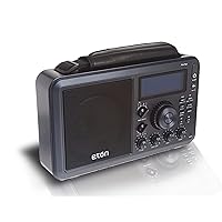Eton - Elite Field AM/FM/Shortwave Desktop Radio with Bluetooth, Mineral Grey, 2-Band, Bluetooth Ready, LCD Display, Headphone Jack, Strong Anti-Interference, 50 Station Memory